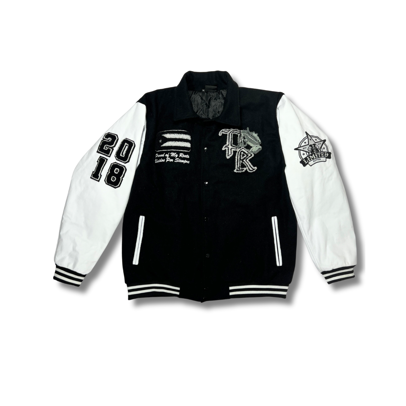simply complicated スタジャン varsity jacket SYC Black Boricua Varsity Jacket – Savage Yet Civilized Apparel