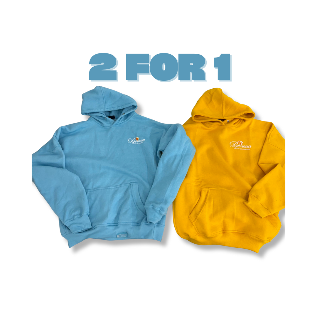 Boricua Bundle – Sky Blue & Mustard Hoodies