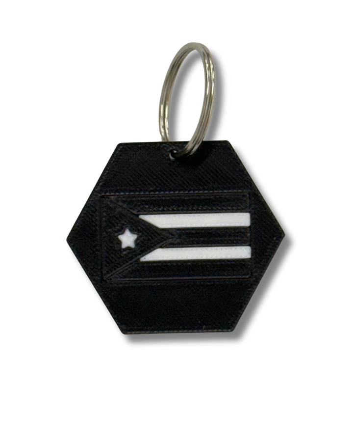 SYC x Puerto Rico Flag Keychain BLACKOUT