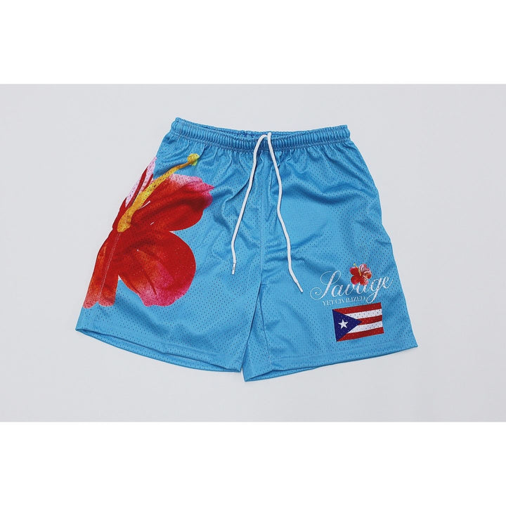 Sky Blue Jersey & Teal Mesh Shorts Bundle