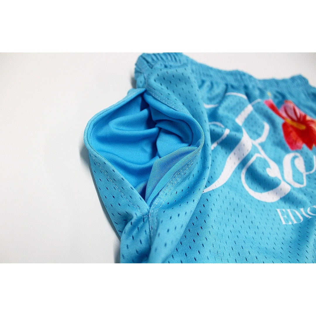 Sky Blue Jersey & Teal Mesh Shorts Bundle