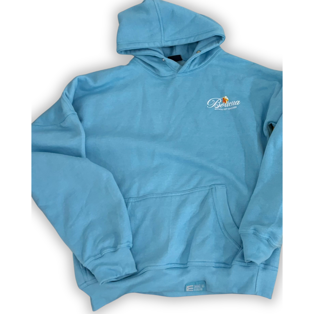 Heavyweight Boricua Hoodie – Sky Blue