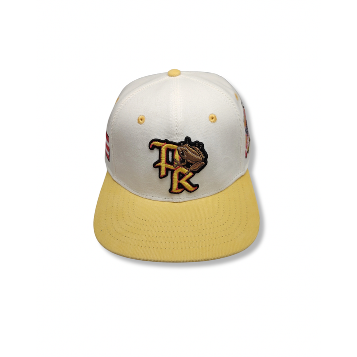 Puerto Rico Corduroy Hat - yellow  & white
