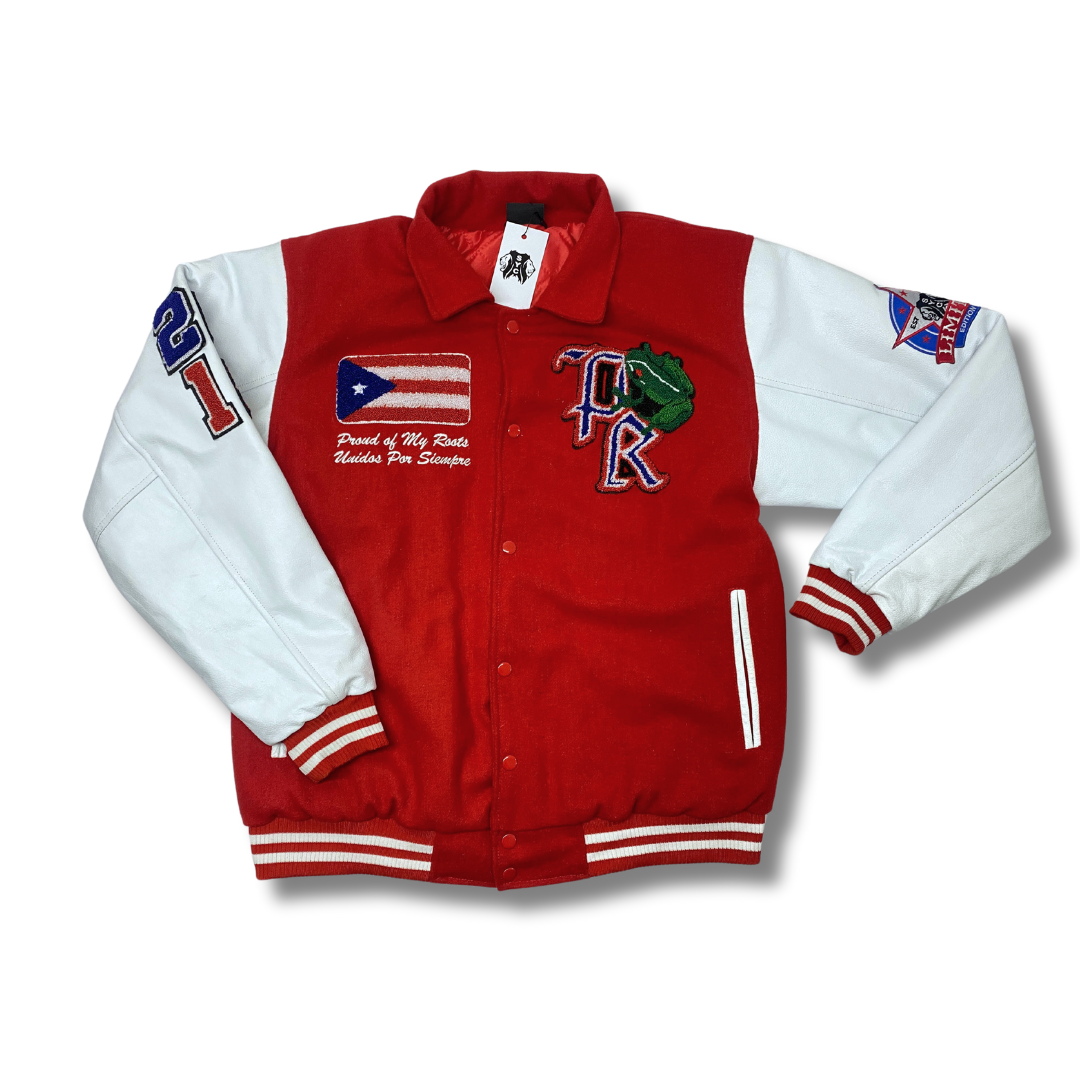 Premium Puerto Rico (Red) Varsity Jacket Savage Yet Civilized
