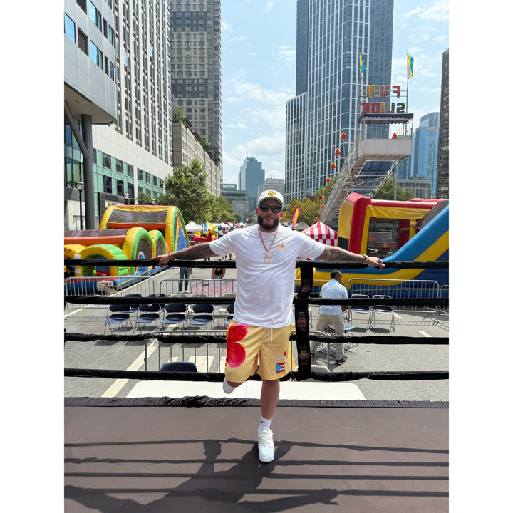 Classic Boricua T-Shirt: Embrace Your Roots in Style (white & yellow)
