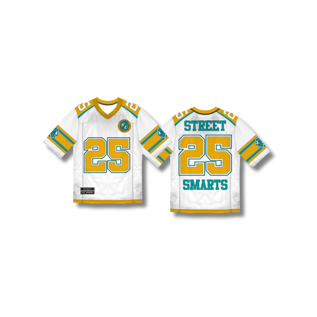 Street Smarts Mustard & Aqua Oversize Drop Shoulder Jersey