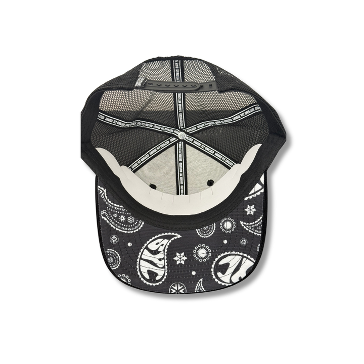 Street Smarts Corduroy Paisley Trucker Hat – Black