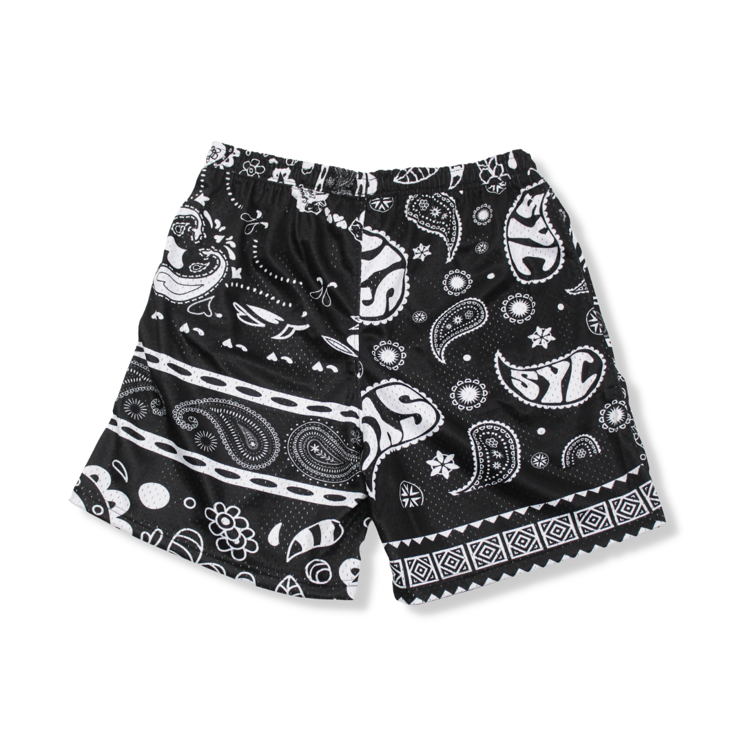 Paisleys Mesh Shorts "Black" Bundle