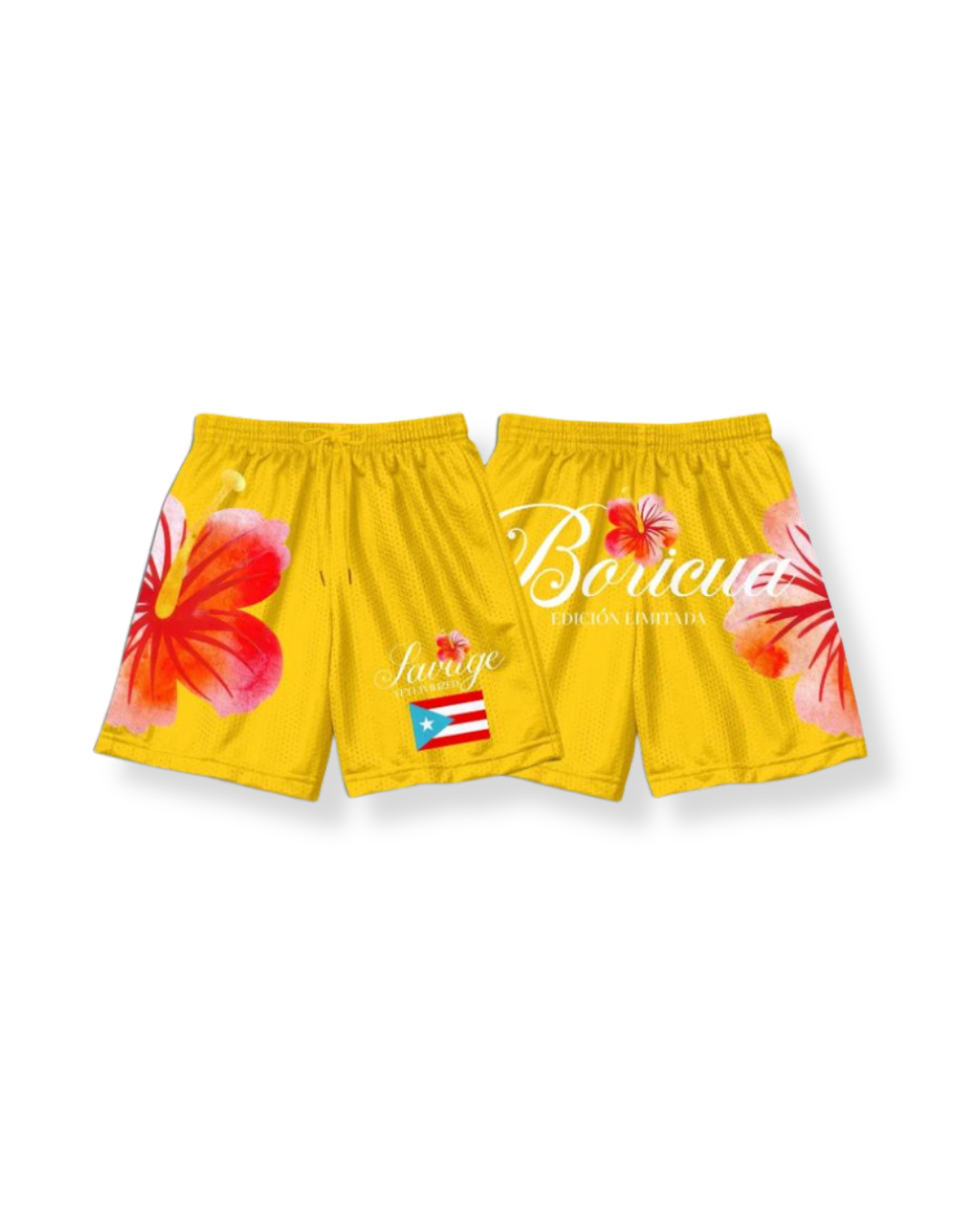 Boricua Mesh Shorts (yellow)