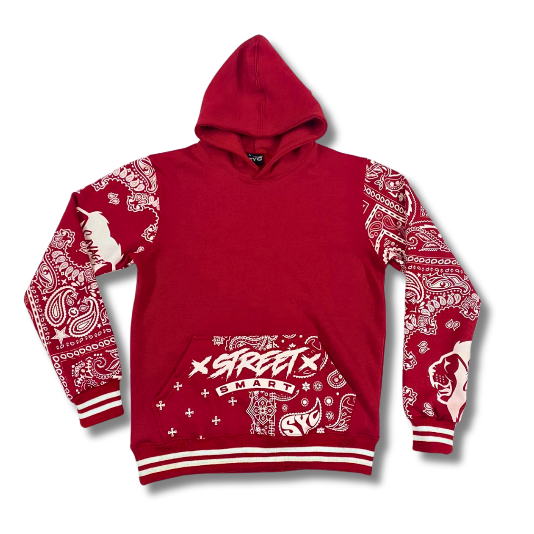 Red bandana hoodie mens shop