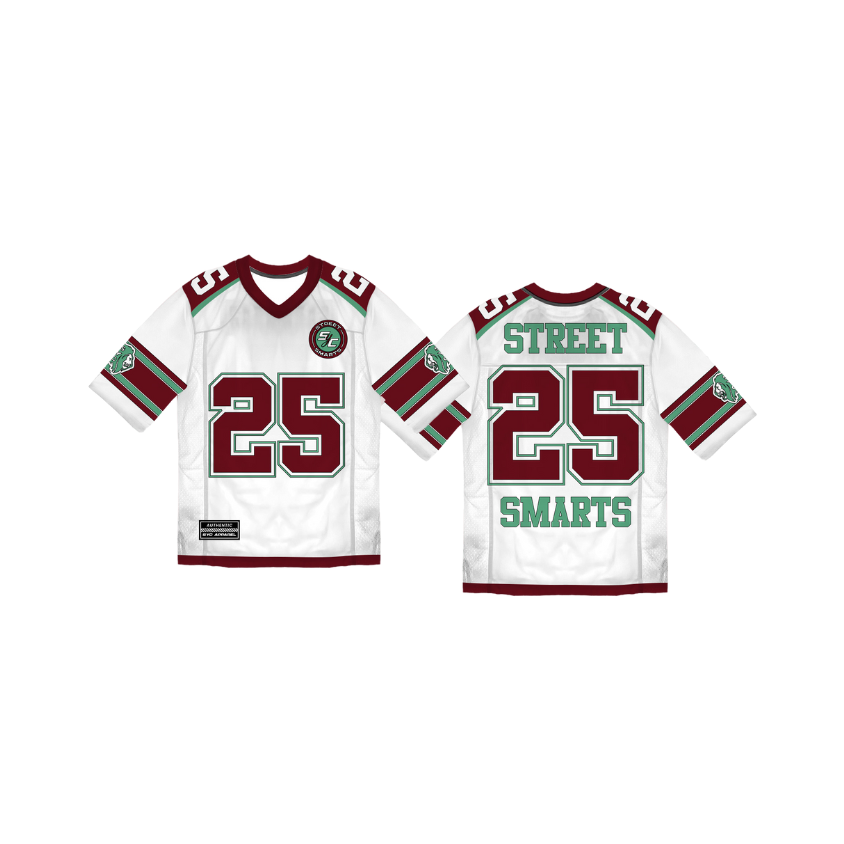 Burgundy Street Smarts oversized Jersey – Savage Yet Civilized Apparel