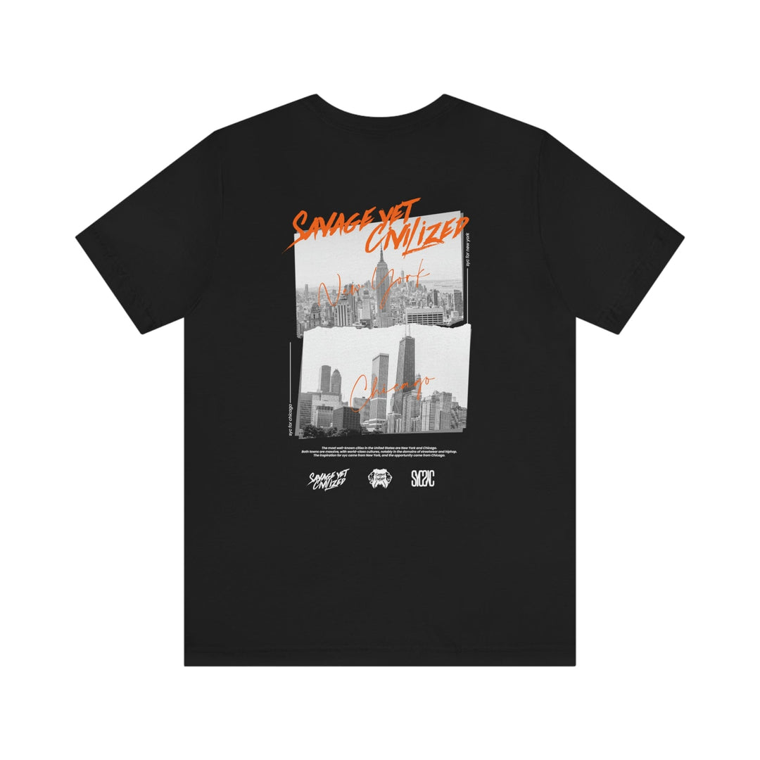 NY to Chi-  Short Sleeve Tee - Savage Yet Civilized Apparel