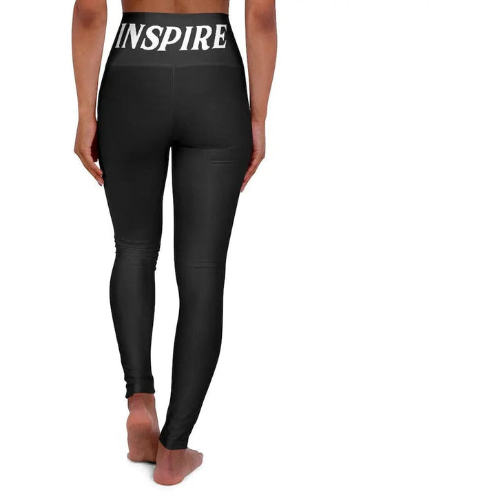 High Waisted Yoga Leggings " INSPIRE " Printify