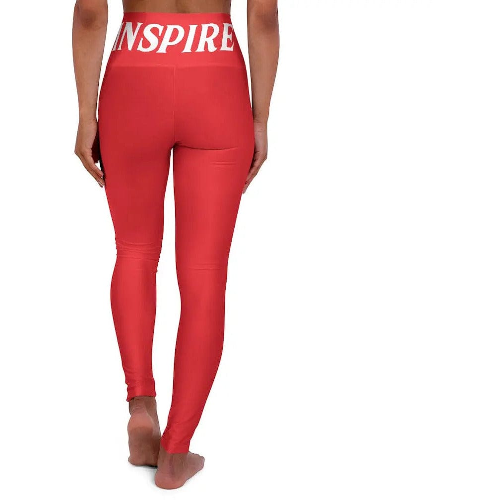 High Waisted Yoga Leggings " INSPIRE " Printify