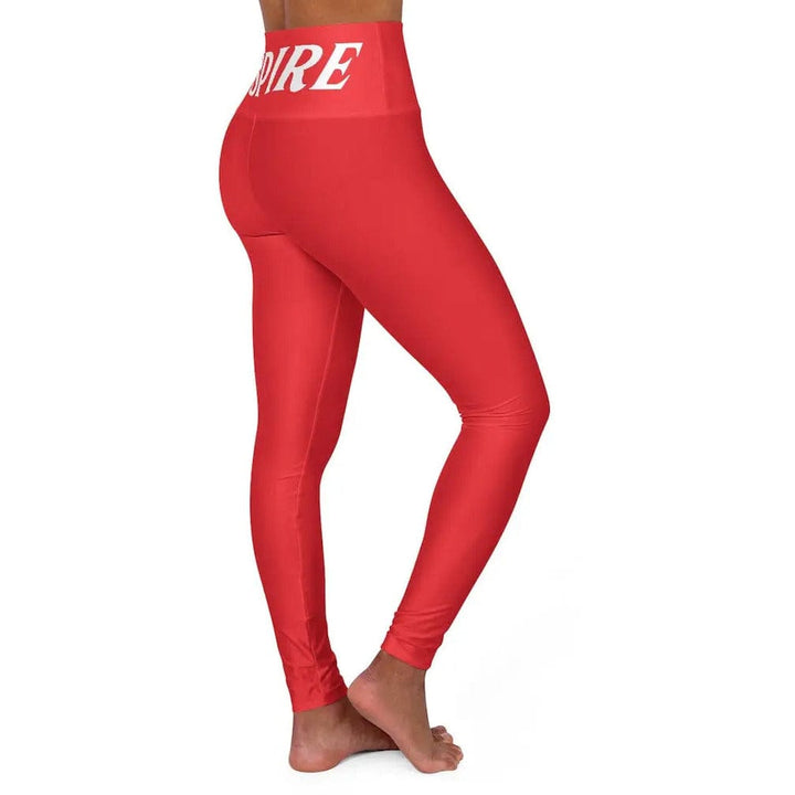 High Waisted Yoga Leggings " INSPIRE " Printify