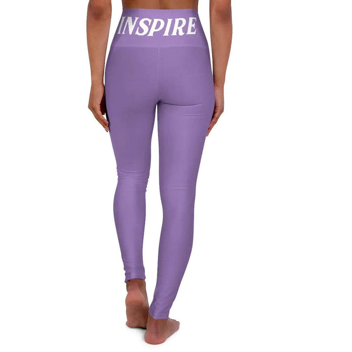 High Waisted Yoga Leggings " INSPIRE " Printify