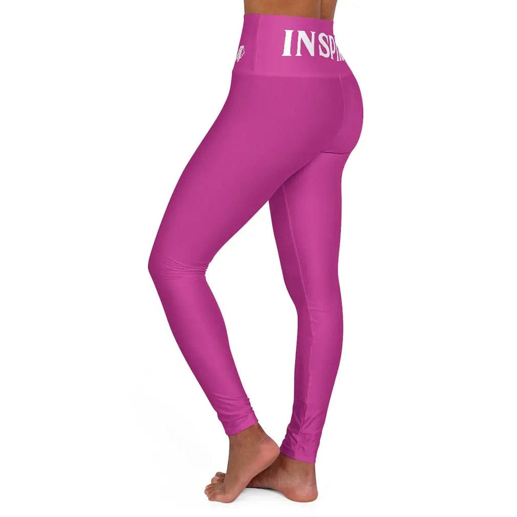 High Waisted Yoga Leggings " INSPIRE " Printify