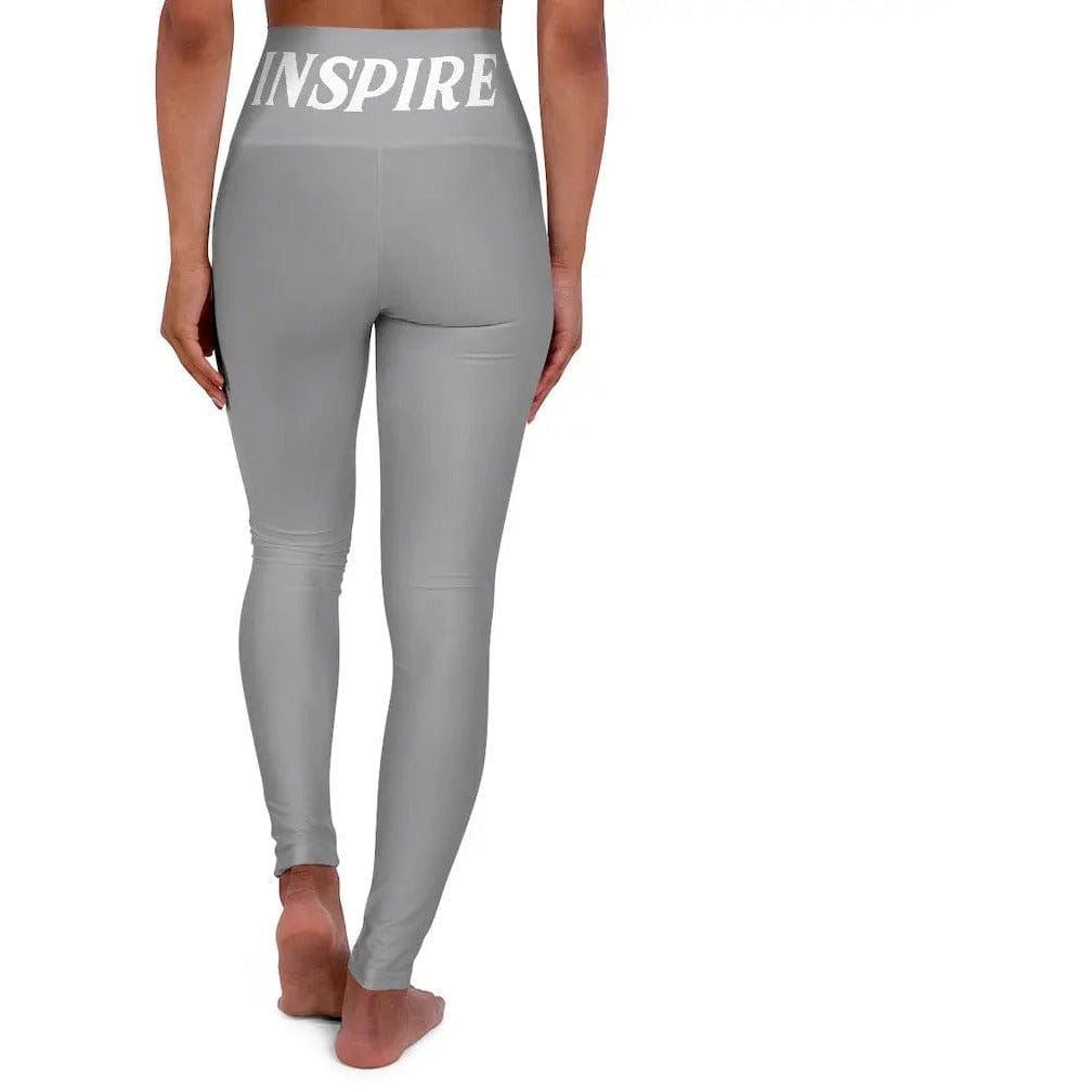 High Waisted Yoga Leggings " INSPIRE " Printify