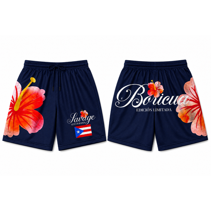 Boricua Shorts NAVY BLUE