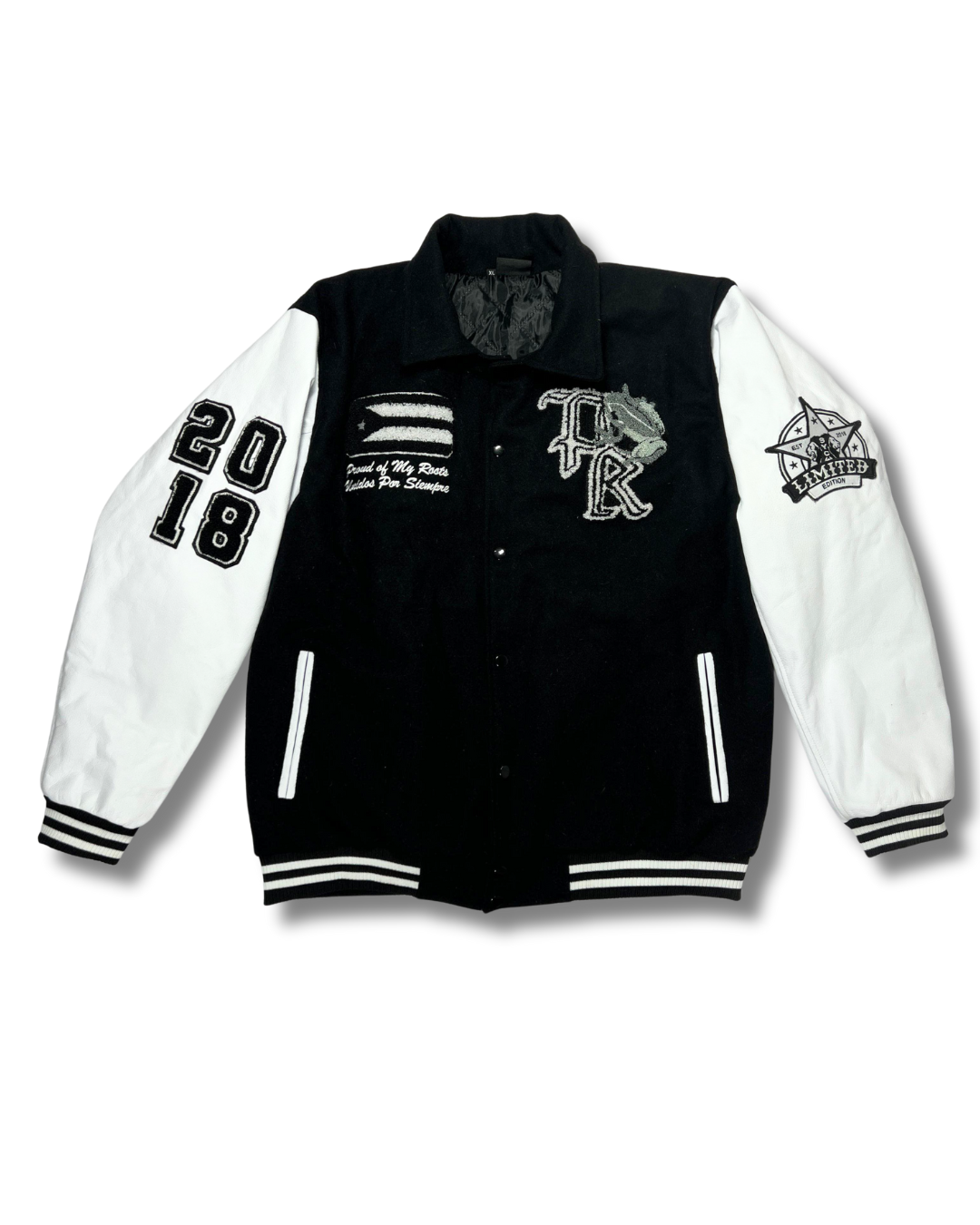 SYC Black Boricua Varsity Jacket