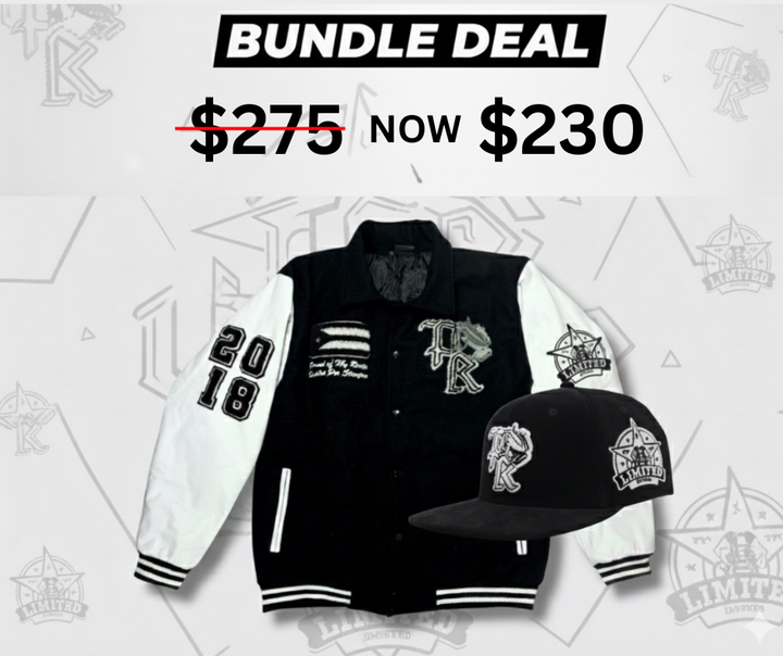 Puerto Rico Black Jacket & Hat Bundle