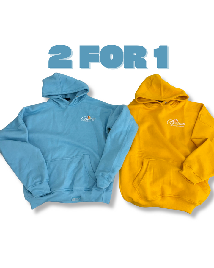 Boricua Bundle – Sky Blue & Mustard Hoodies