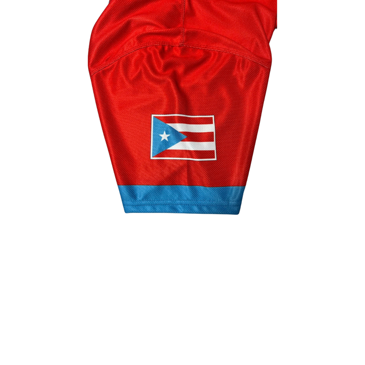 Puerto Rico red & baby blue Mesh Baseball Jersey