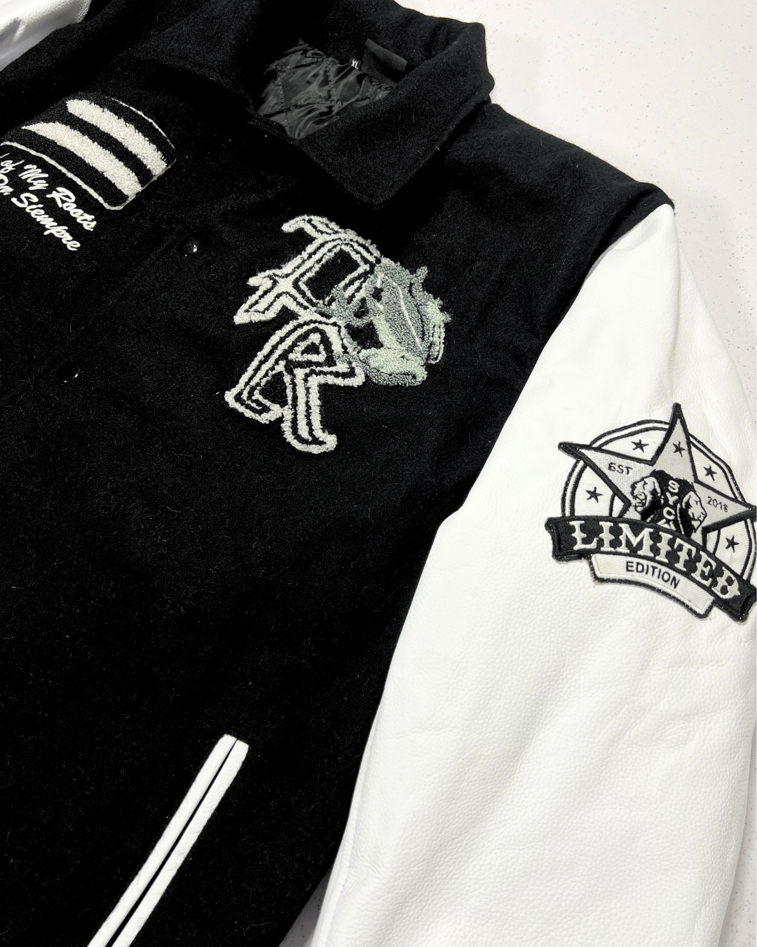 SYC Black Boricua Varsity Jacket