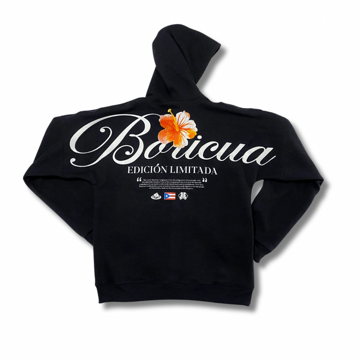 Heavyweight Boricua Hoodie - Black