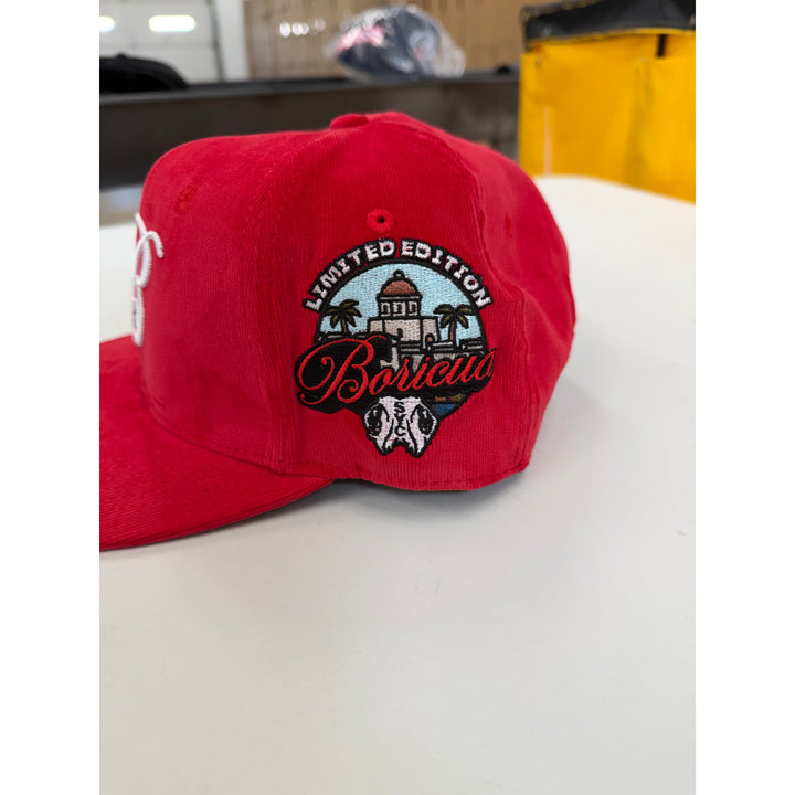 Boricua Corduroy Hat (red)