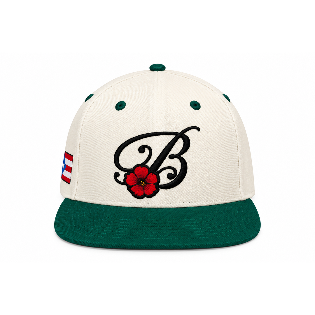 B  Corduroy Hat -green &amp; white