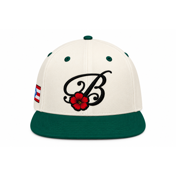 B  Corduroy Hat -green &amp; white