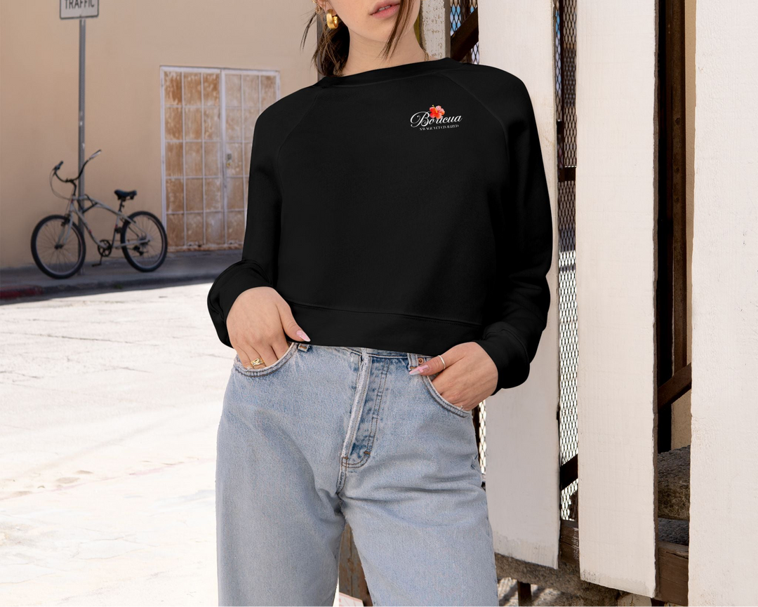 Boricua-Women's Cropped Fleece Pullover