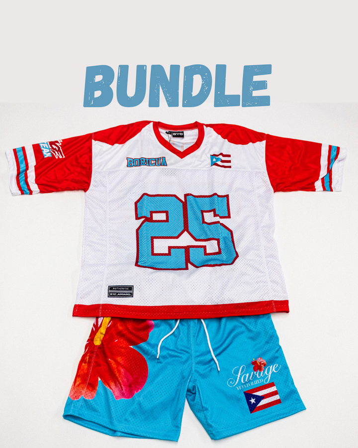 Sky Blue Jersey & Teal Mesh Shorts Bundle