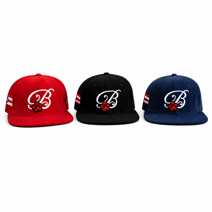 Boricua B Corduroy Snapback Bundle