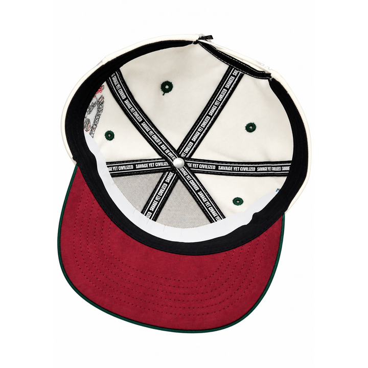 B  Corduroy Hat -green &amp; white