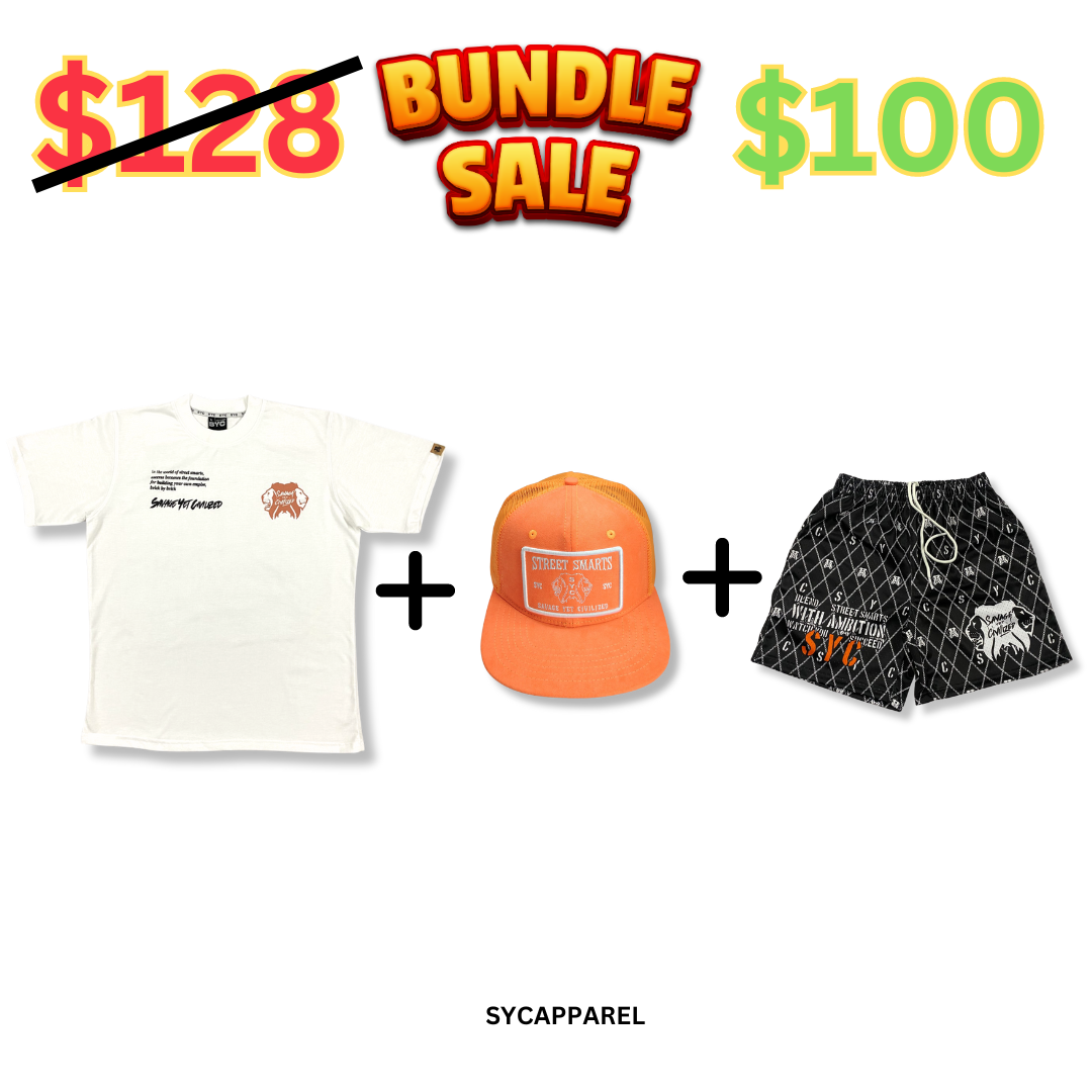 SYC Shorts, Tee, and Orange Hat * Bundle*