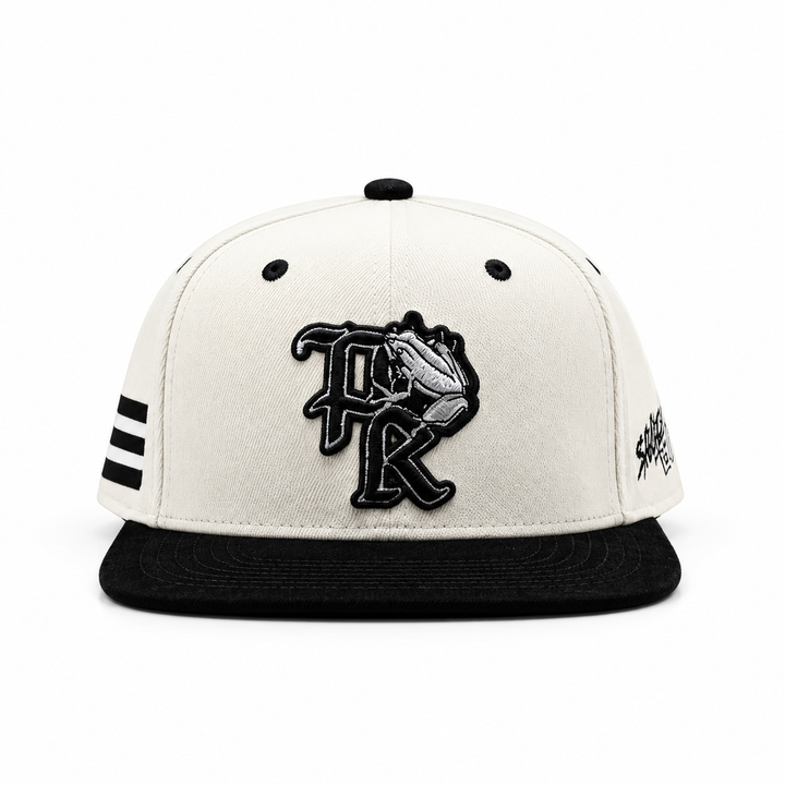 Puerto Rico Corduroy Hat - White &amp; Black