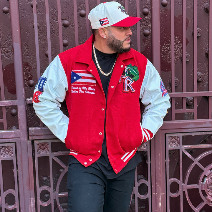 Premium Puerto Rico (RED)Varsity Jacket