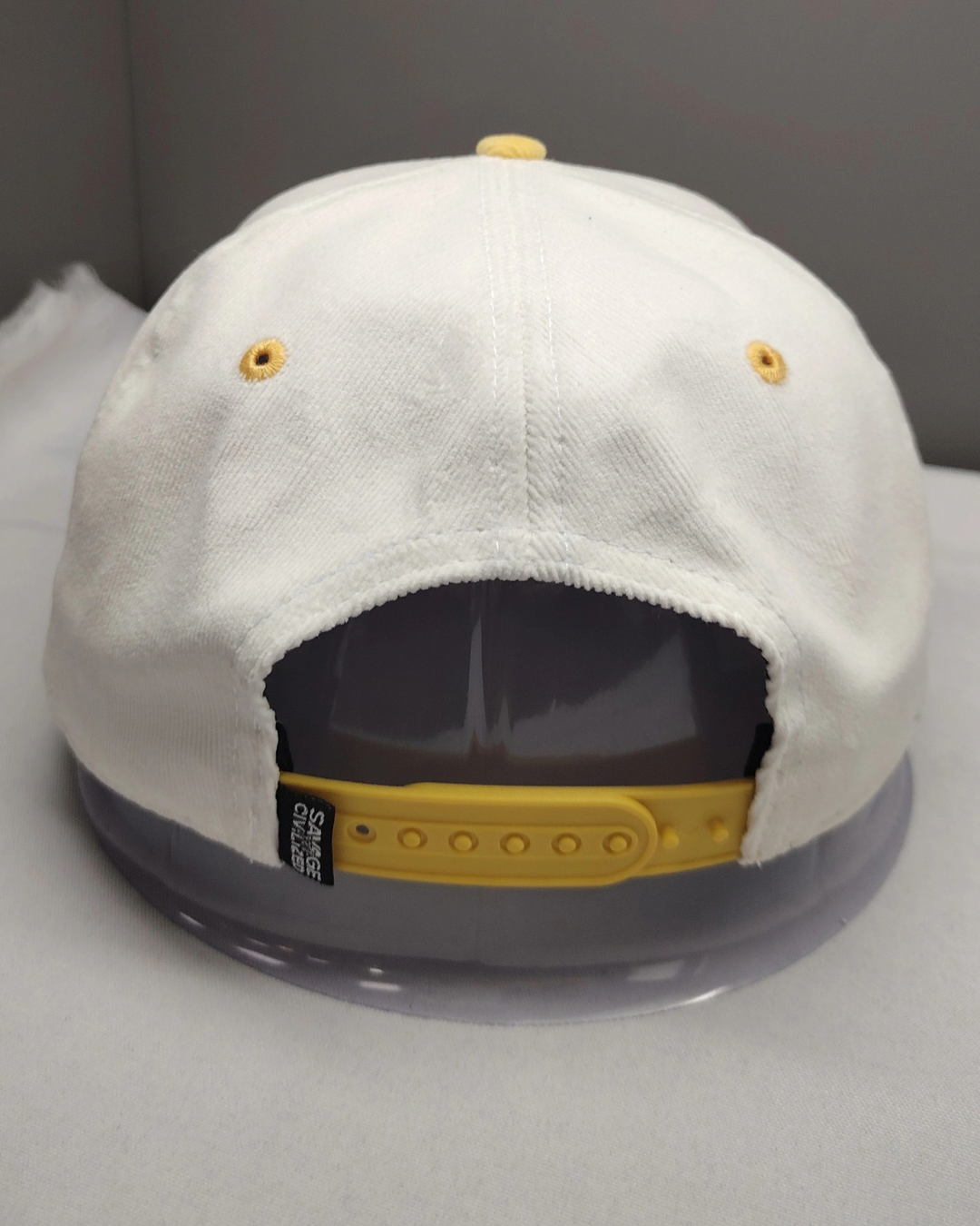 Puerto Rico Corduroy Hat - yellow  & white