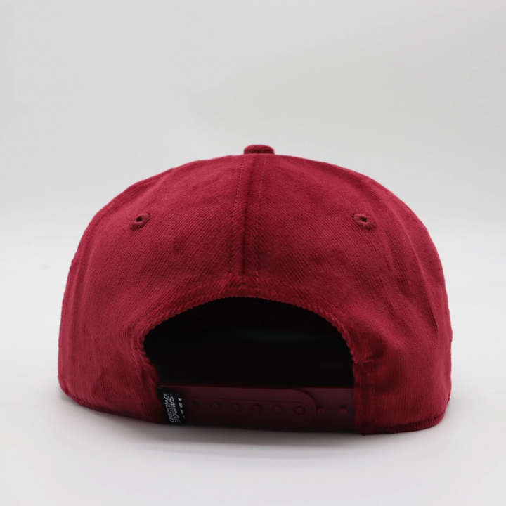 Burgundy Corduroy Hat with Suede Brim- Street Smarts