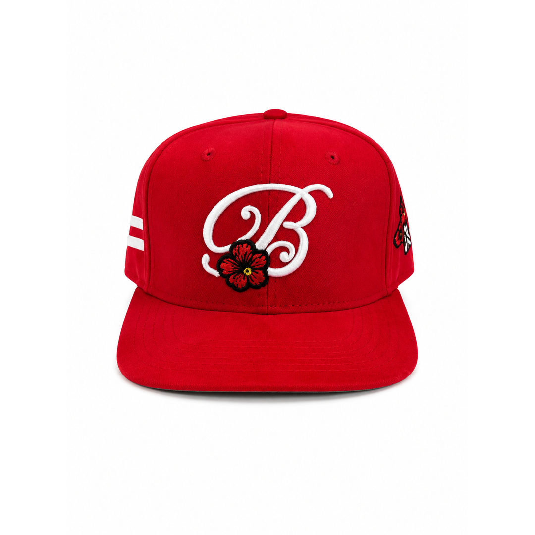 Red Boricua B hat included in the two-hat bundle