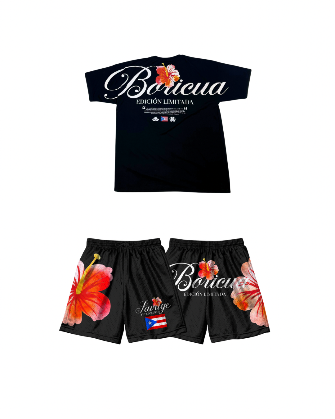 Boricua Bundle – Mesh Shorts & Shirt Set