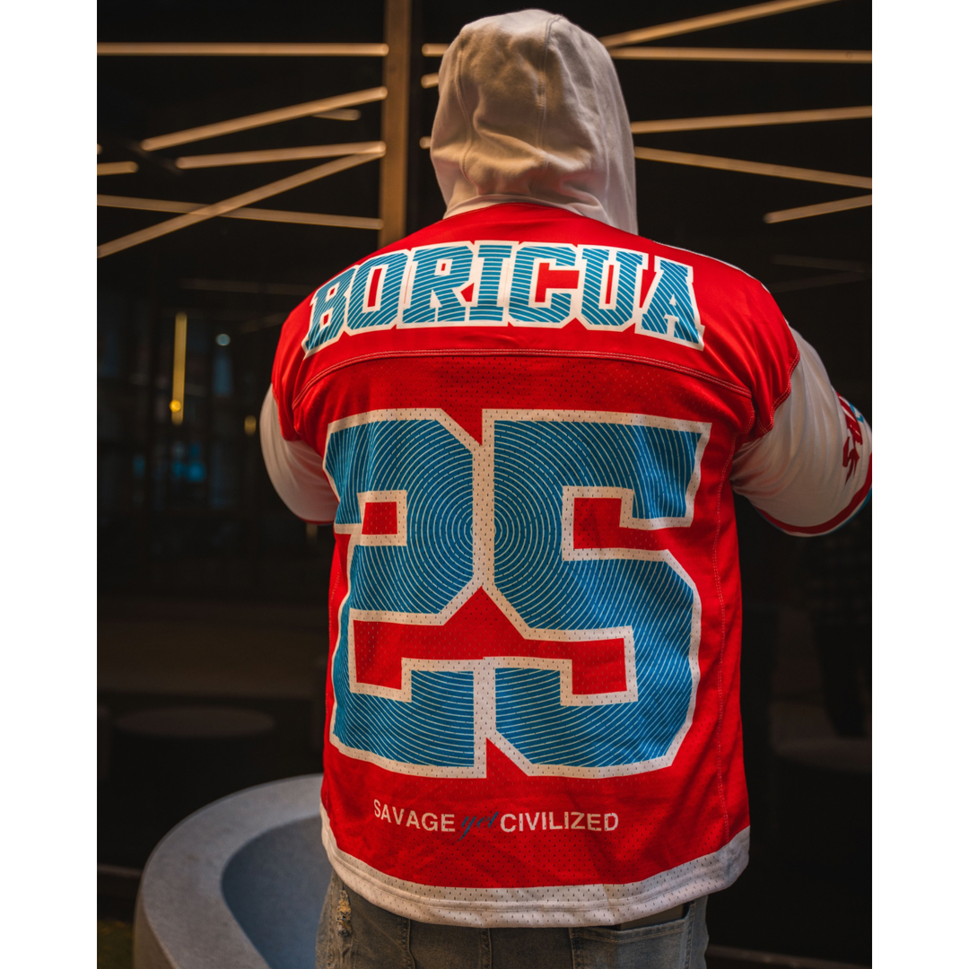 RED CHERRY *NEW* Boricua Oversize Drop Shoulder Jersey