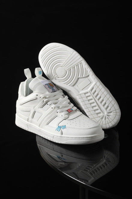 SYC Puerto Rico Sneakers white &amp; baby Blue 1 OF 1 SIZE 10.5 SIGNED BOX BY OWNER KLOPEZ