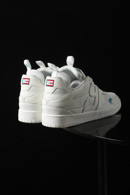 SYC Puerto Rico Sneakers white &amp; baby Blue 1 OF 1 SIZE 10.5 SIGNED BOX BY OWNER KLOPEZ