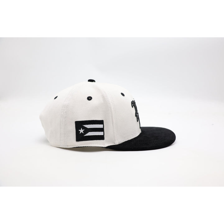 Puerto Rico Corduroy Hat - White &amp; Black