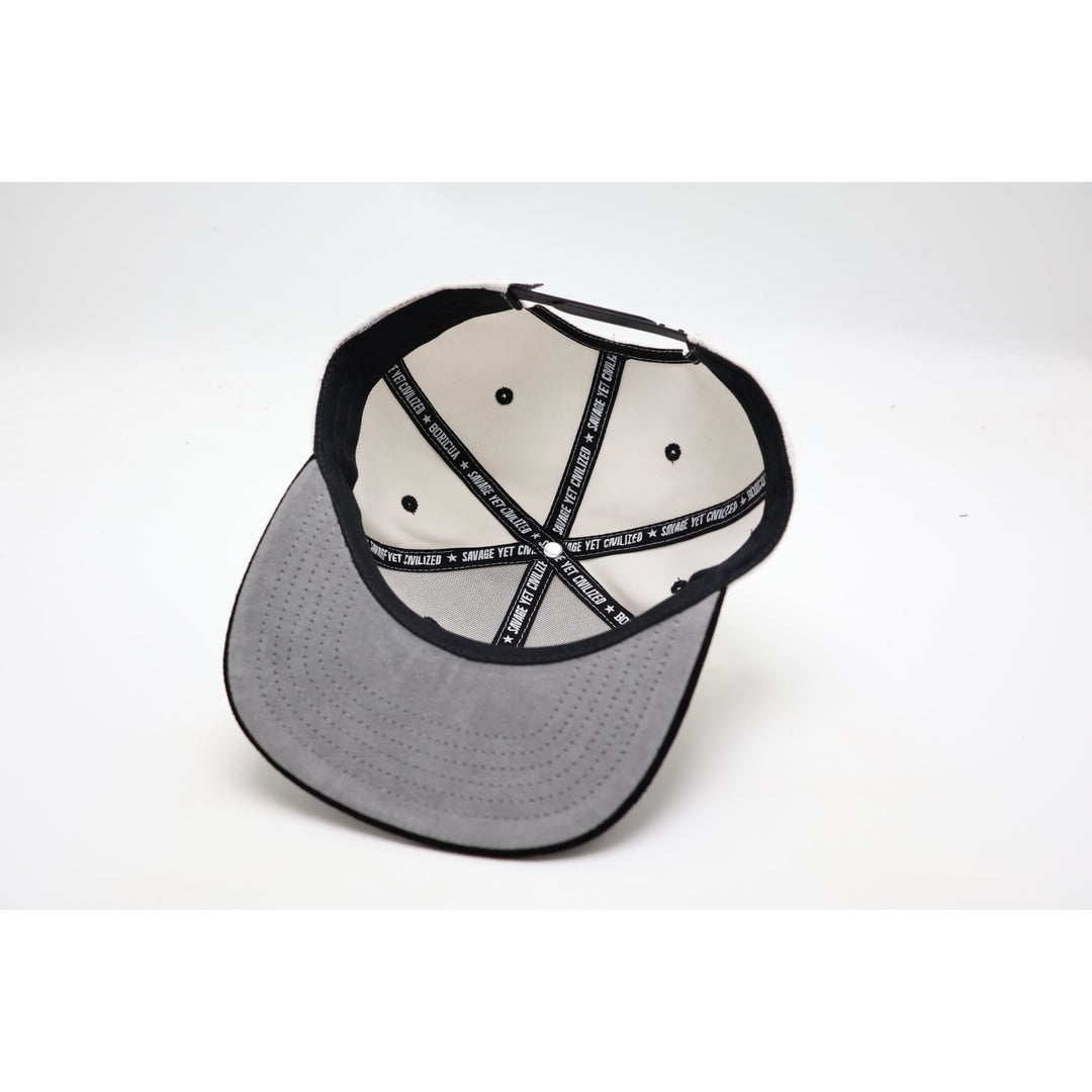 Puerto Rico Corduroy Hat - White &amp; Black
