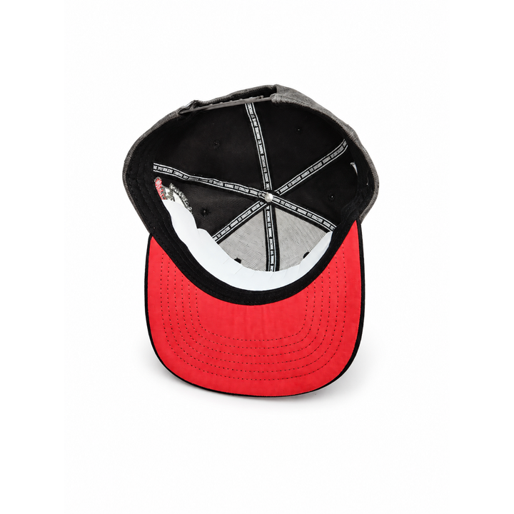 B  Corduroy Hat -grey &amp; black brim