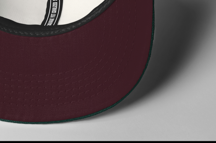 B  Corduroy Hat -green &amp; white